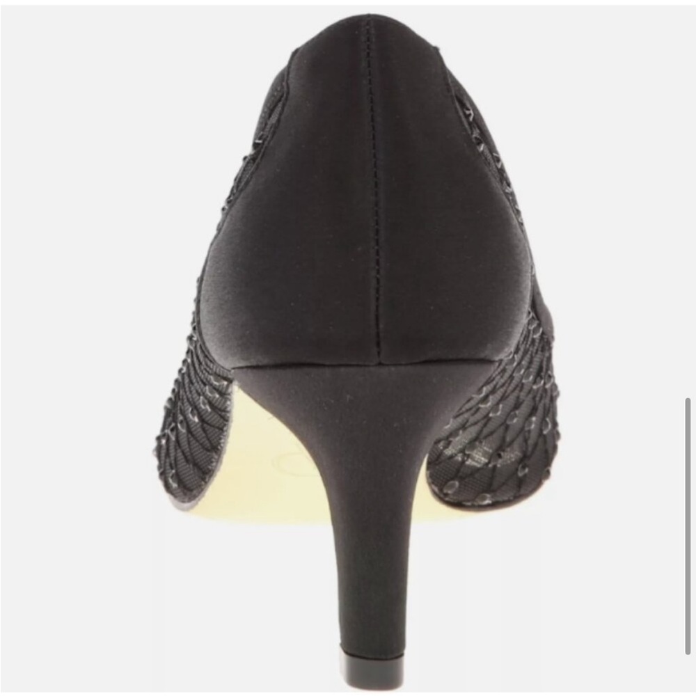 Adrianna Papell Women's Juliette Black Aria Mesh Peeptoe Dress Pump New in Box - Picture 5 of 6
